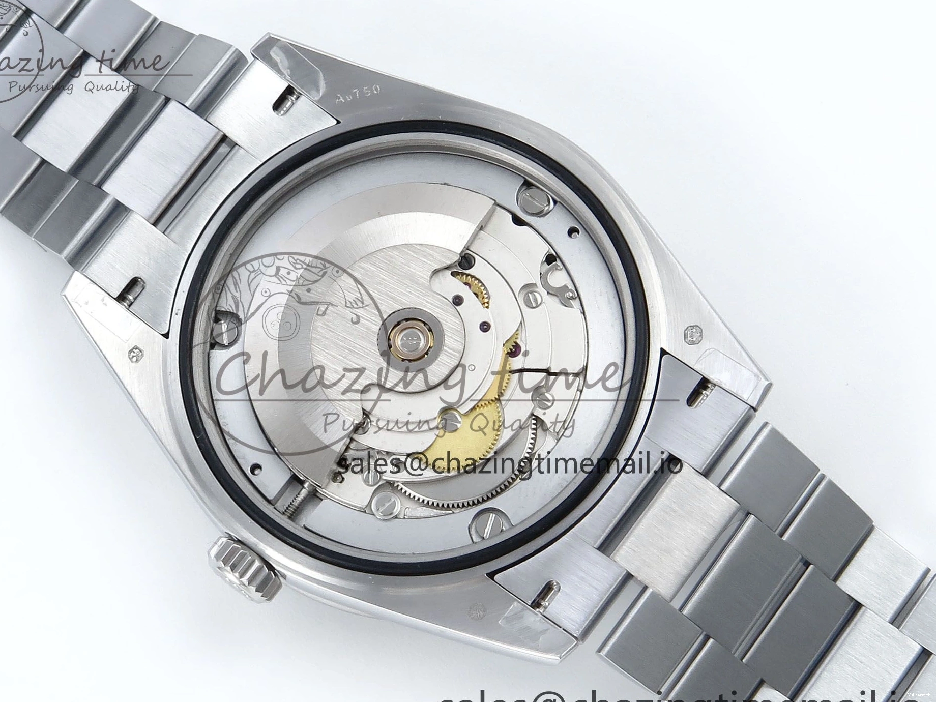 on QF 40 Edition Bracelet (Gain 1:1 DayDate Black V5 Best A2836 Crystal SS Bezel Dial Diamonds President Weight) 0315